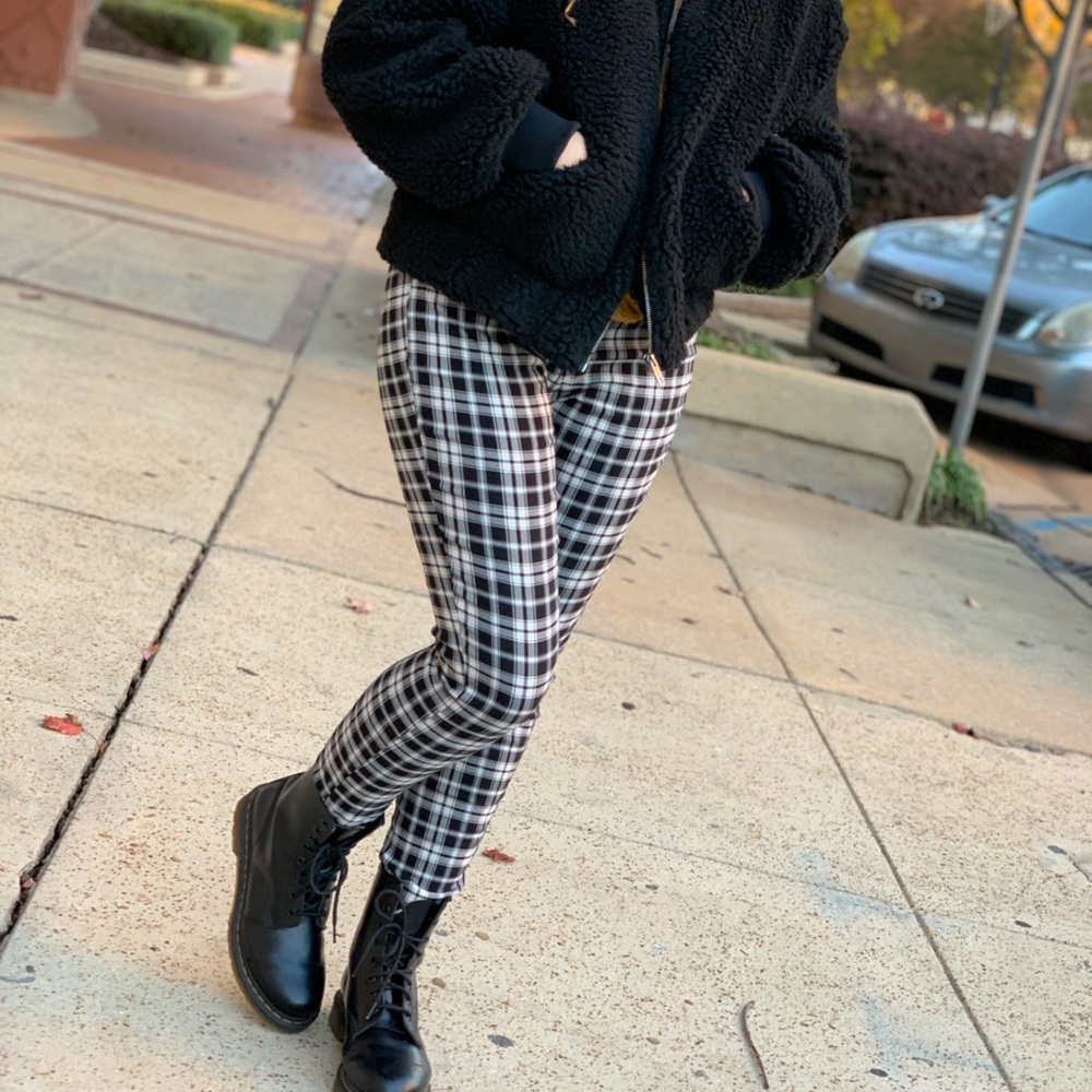 WhoWhatWear check plaid skinny pants